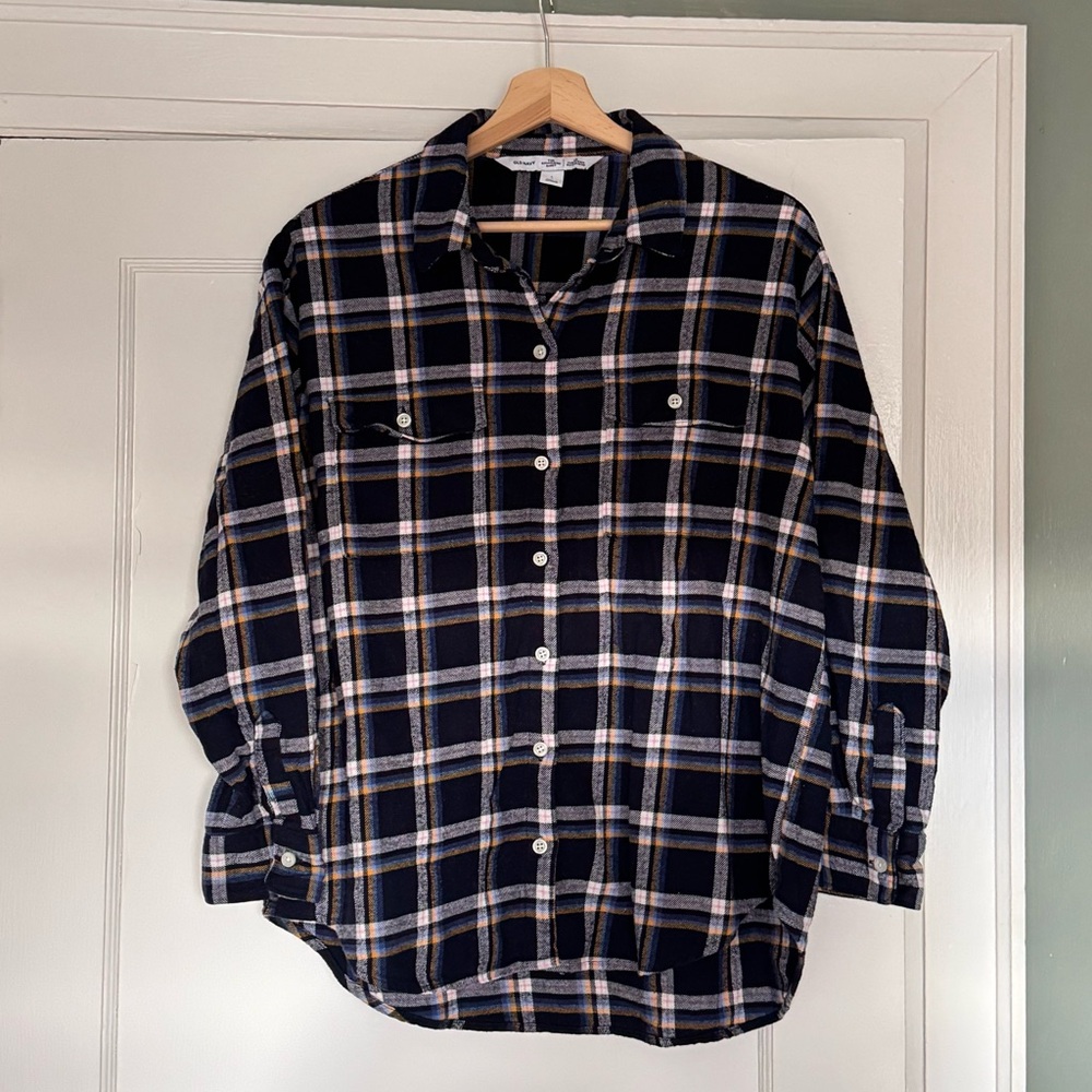 Old Navy Women’s Flannel Plaid Button Down Shirt